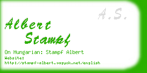 albert stampf business card